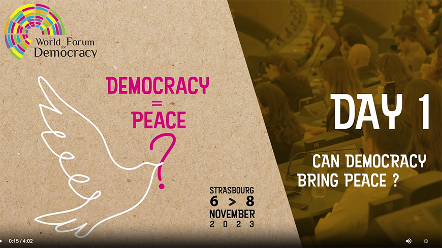 Forum mondial de la démocratie 2023 : Résumé du 1er jour (6 novembre 2023)