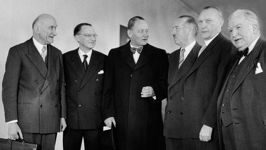 Dette er foregangsmennene som lanserte prosessen med å bygge opp det europeiske samarbeidet ved å grunnlegge Europarådet i 1949