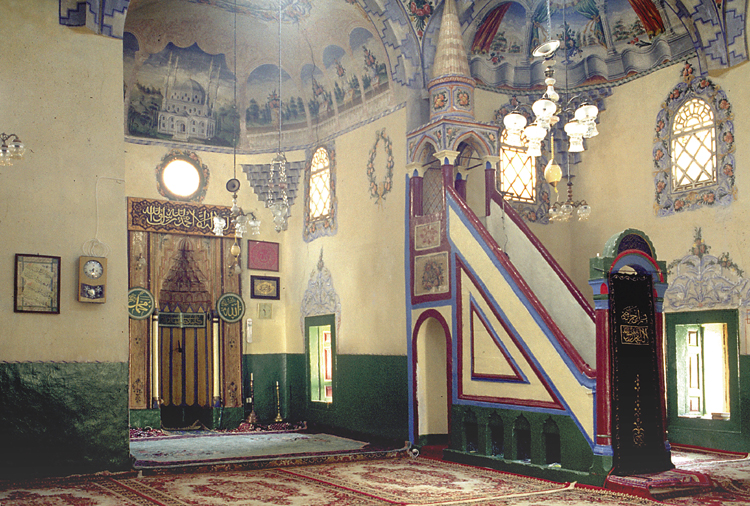 Emin Pasha Mosque - mihrab and minbar