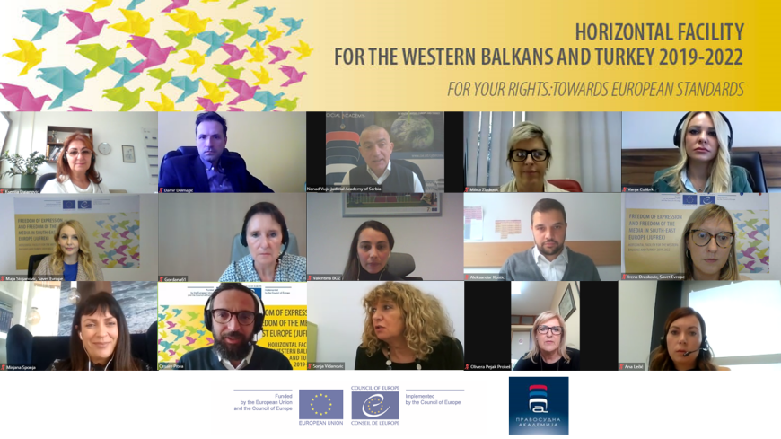 Start of the online courses on “Freedom of Expression” and “Protection and Safety of Journalists” for judges and prosecutors in Serbia