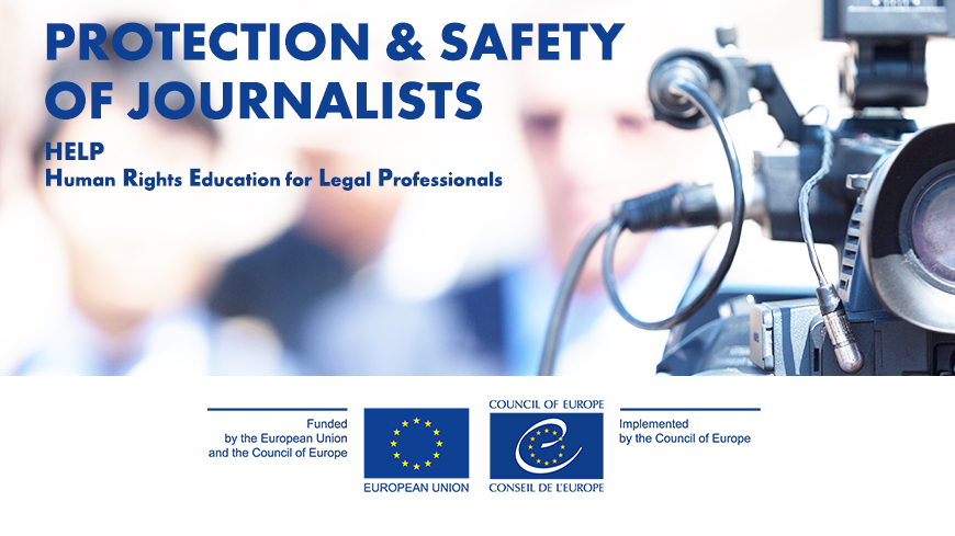 New Council of Europe HELP course on Protection and Safety of Journalists publicly available