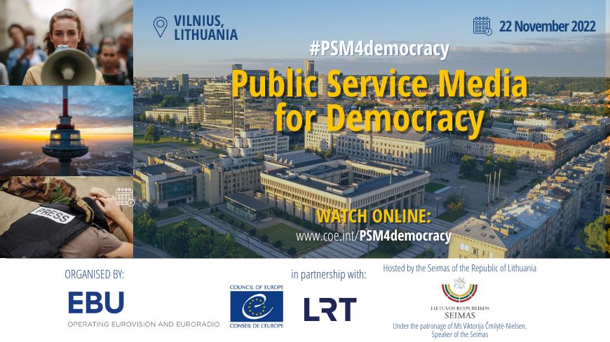 Suivez en direct la conférence "Les médias de service public pour la démocratie"