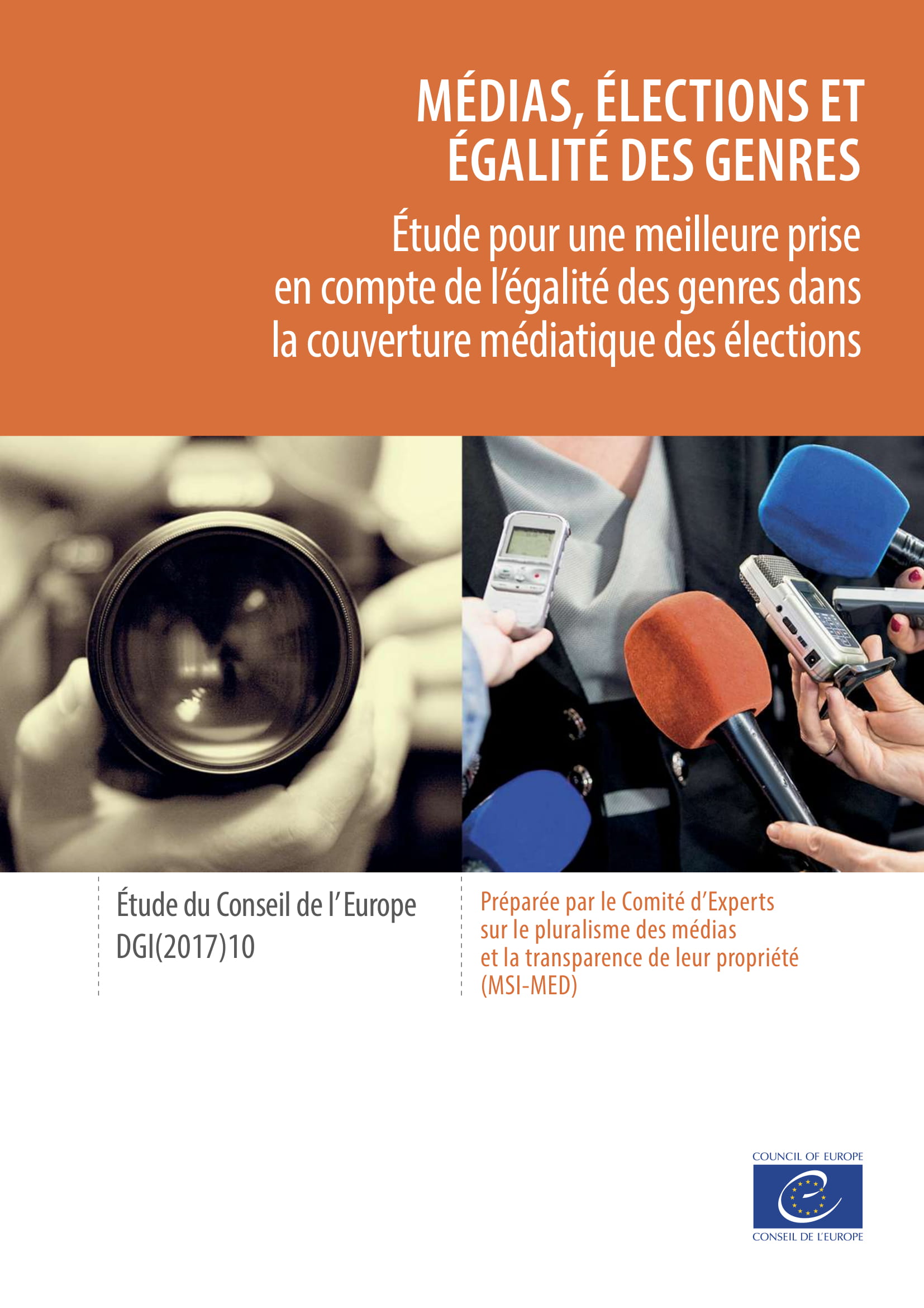 Médias, élections et égalité des genres - Étude pour une meilleure prise en compte de l'égalité des genres dans la couverture médiatique des élections