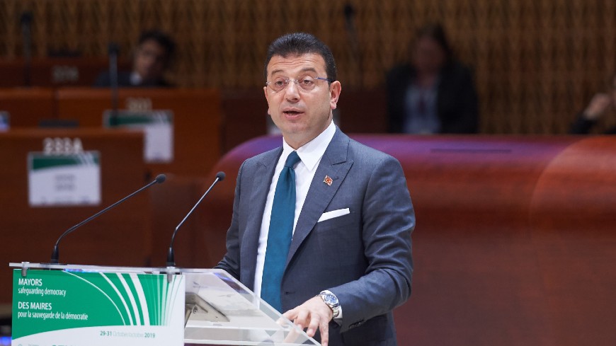 Le maire d'Istanbul Ekrem İmamoğlu s’est adressé à la 37e Session du Congrès du Conseil de l’Europe le 30 octobre 2019