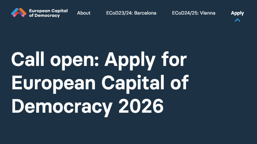 Now open: Apply to become European Capital of Democracy 2026!