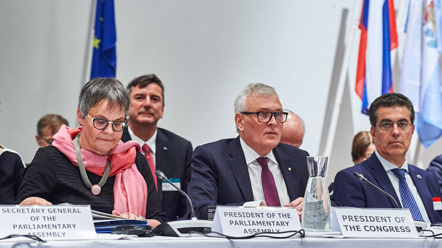 Le Président du Congrès s’adresse aux ministres des Affaires étrangères du Conseil de l’Europe : « Nous devons imaginer un nouveau "pacte socio-territorial" pour nos territoires »