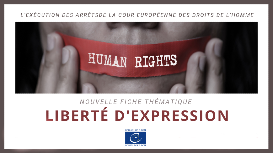 Nouvelle fiche thématique - exécution des arrêts de la CEDH concernant la liberté d’expression