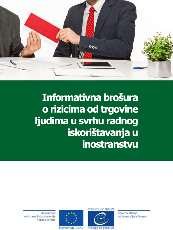 Informativna brošura o rizicima od trgovine ljudima u svrhu radnog iskorištavanja u inostranstvu (BCS only)