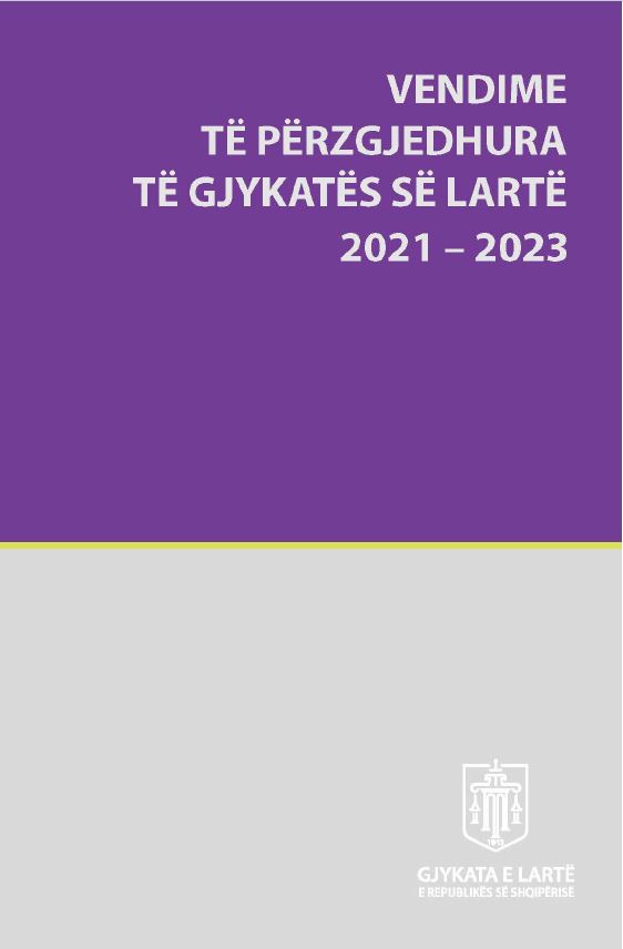 Selected judgments of the High Court of Albania 2021-2023