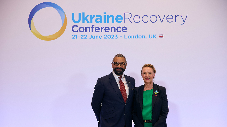  Secretary General Marija Pejčinović Burić and Secretary of State for Foreign, Commonwealth and Development Affairs of the United Kingdom James Cleverly