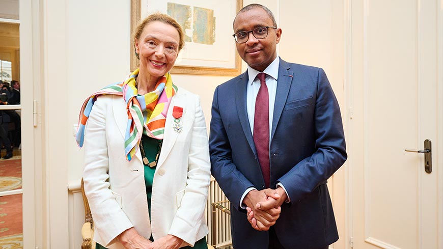 Secretary General Marija Pejčinović Burić and French Permanent Representative to the Council of Europe, Ambassador Pap Ndiaye