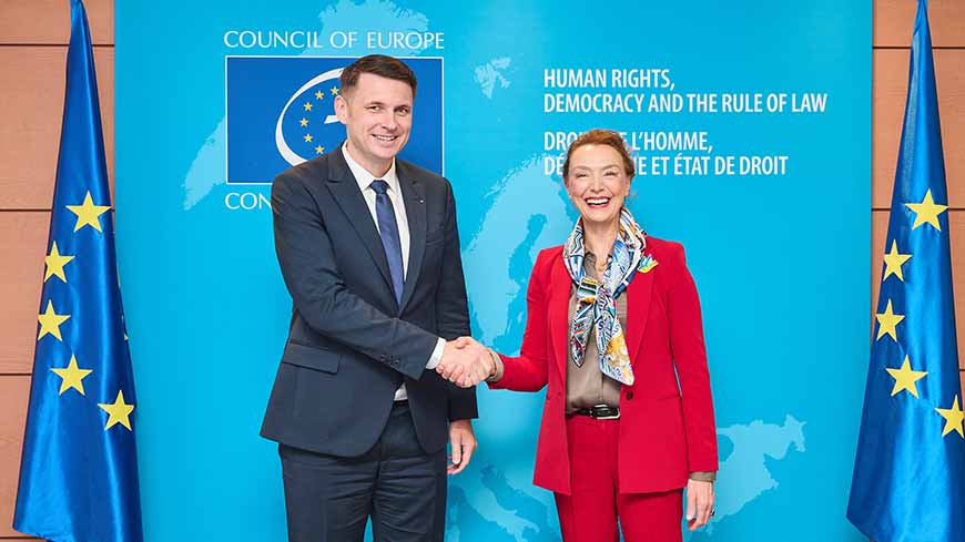 Marija Pejčinović Burić meets Secretary General of the Government of Romania, Minister Abrudean