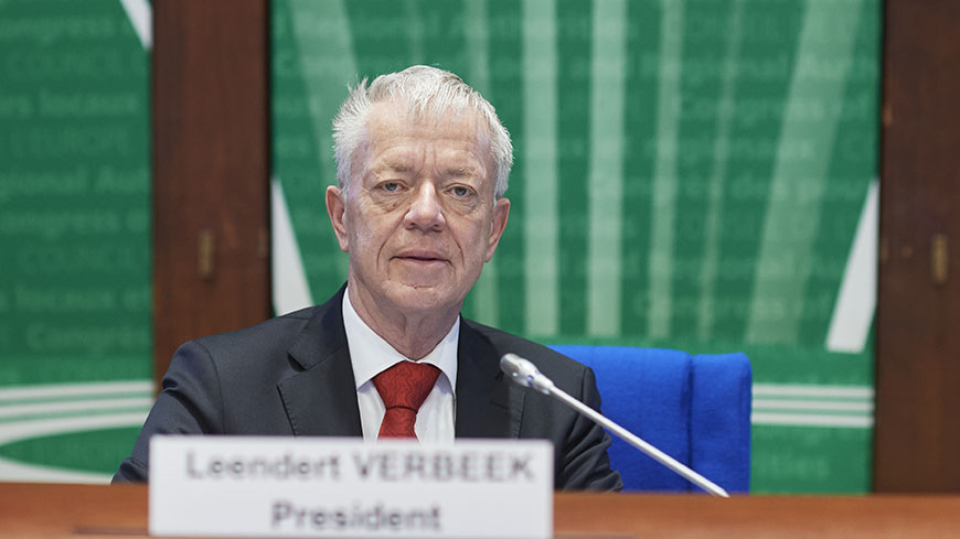 Le Président Leendert Verbeek exprime la solidarité et le soutien du Congrès aux autorités et aux citoyens d'Israël