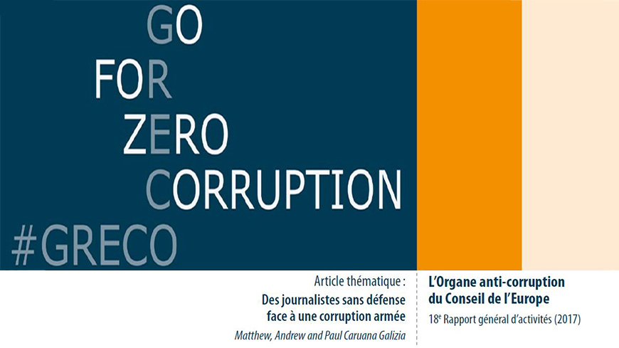 Le Conseil de l’Europe met en garde contre la régression dans la lutte contre la corruption
