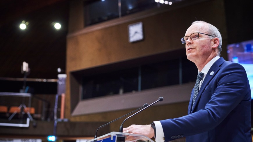 Simon Coveney ante la Asamblea Parlamentaria: "Es hora de que los Jefes de Estado y de Gobierno del Consejo de Europa vuelvan a reunirse"