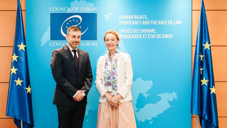 La Secrétaire Générale rencontre le Commissaire aux droits humains du Parlement ukrainien