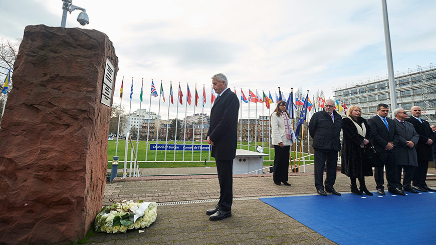 In memory of the victims of the Holocaust