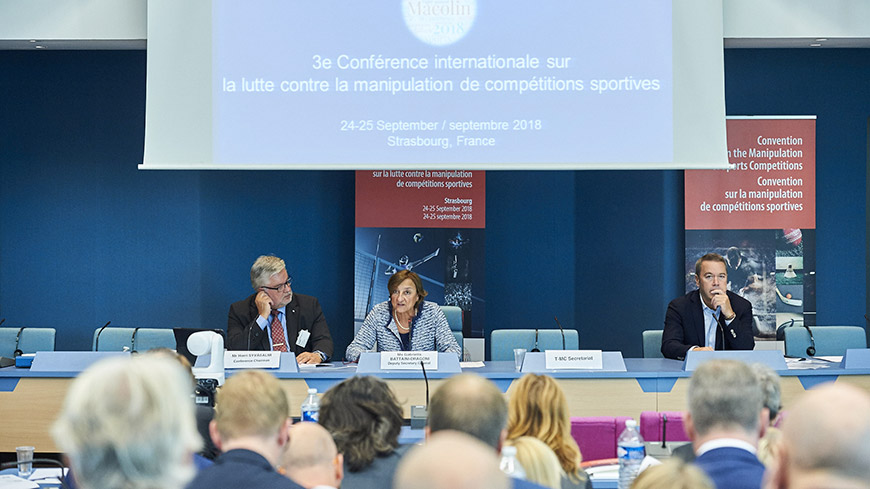 La Secrétaire Générale adjointe ouvre la Conférence internationale sur la lutte contre la manipulation de compétitions sportives