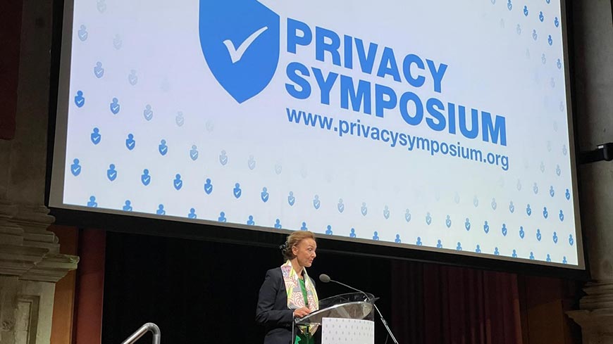 La secretaria general en el Simposio sobre Privacidad 2024 celebrado en Venecia