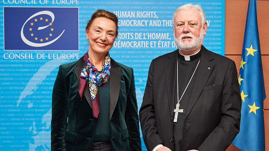 Marija Pejčinović Burić meets the Holy See’s Monsignor Paul Richard Gallagher