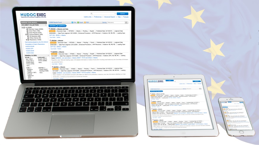 Nuovo motore di ricerca per seguire l’esecuzione delle sentenze della Corte europea dei diritti dell’uomo