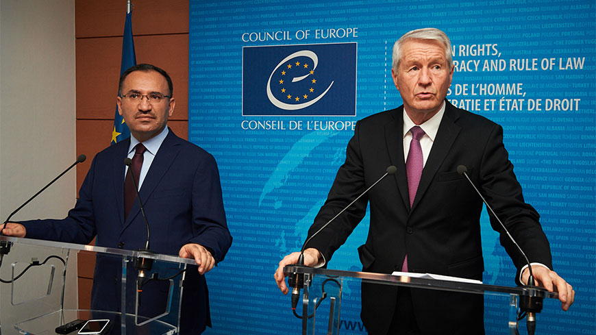 Press statement by Secretary General Thorbjørn Jagland on the occasion of the visit of Mr Bekir Bozdağ, Minister of Justice of Turkey