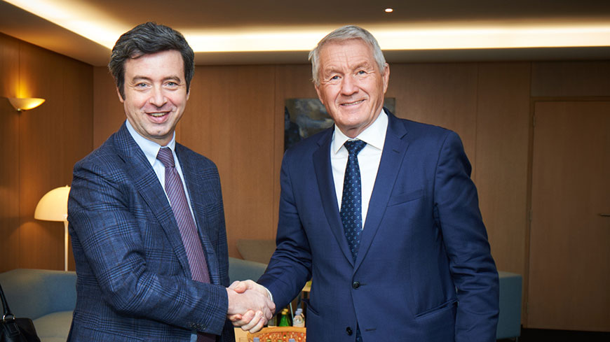 Rencontre du Secrétaire Général Thorbjørn Jagland et du ministre italien de la Justice Andrea Orlando