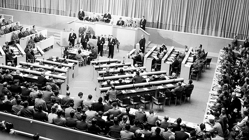 10 août 1949 : première session de l'Assemblée consultative, prédécesseur de l’APCE à Strasbourg