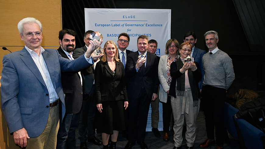 5 basque municipalities have just been awarded the European Label of Governance’ Excellence. Congratulations to Basauri, Erumua, Irun, Leioa & Urnieta for achieving a high overall level of good governance. Photo © EUDEL