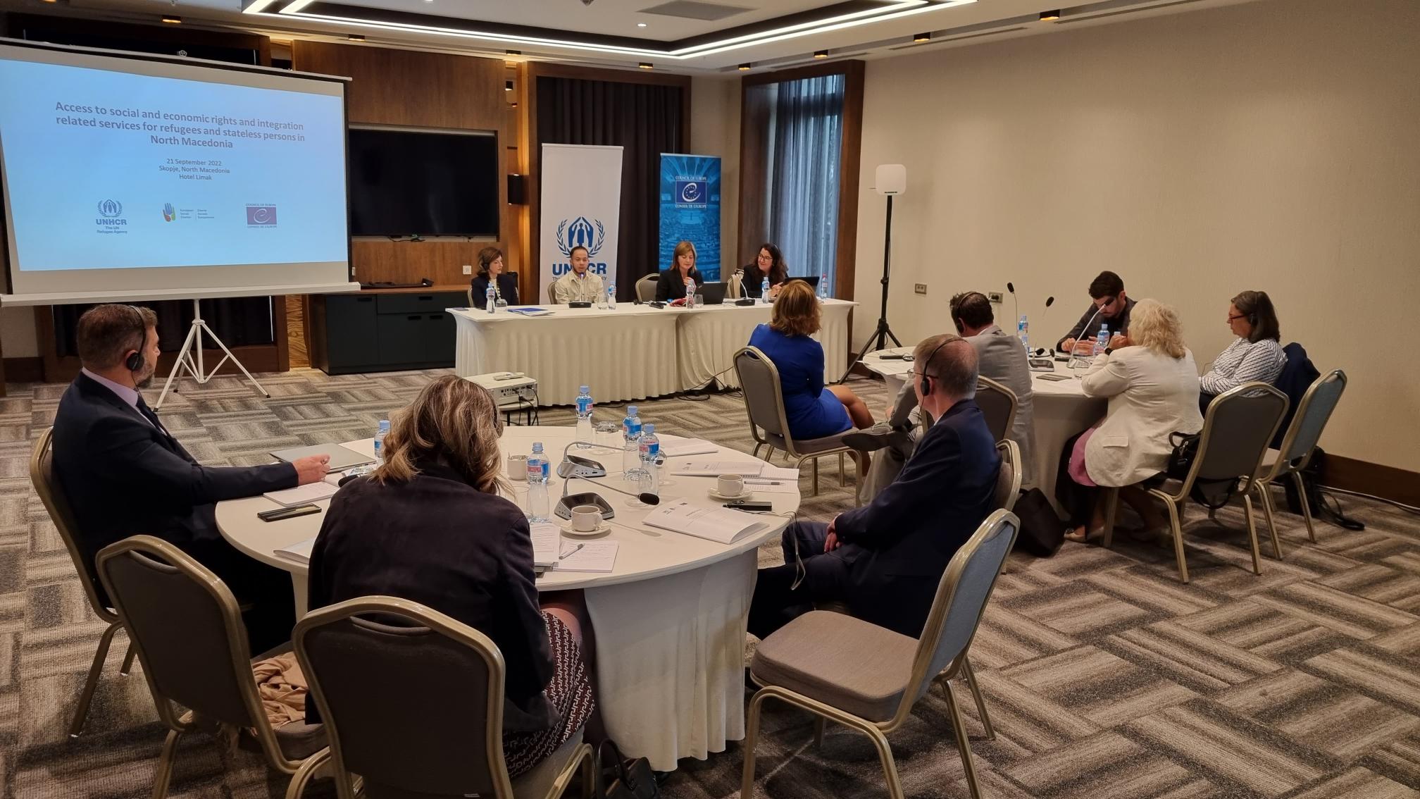 North Macedonia: The Council of Europe and the UNHCR join forces to discuss access to social and economic rights and integration related services for refugees and stateless persons