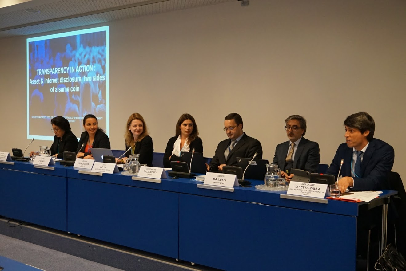 Conférence en marge du COSP, co-organisée par le GRECO, l’OCDE et l’ONUDC (Vienne, 8 novembre 2017)