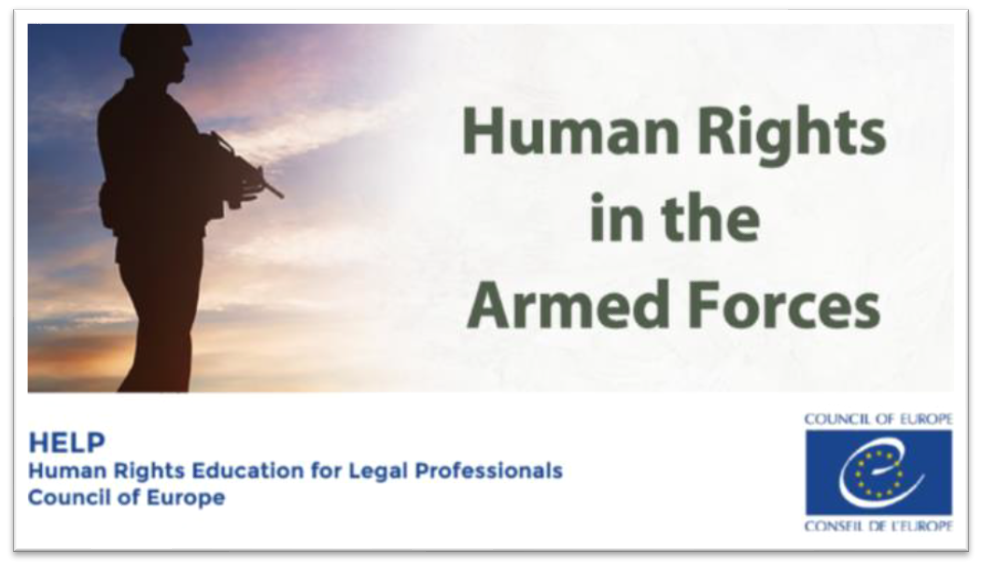 New Council of Europe HELP Course on Human Rights in the Armed Forces!