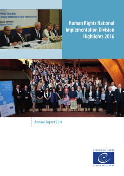 Human Rights National Implementation Division's Annual report 2016