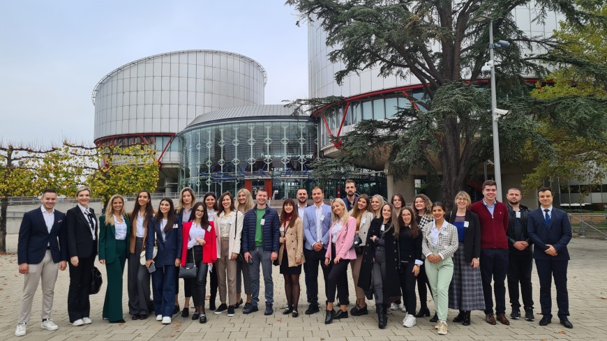 Students from Montenegro visit the Council of Europe and the European Court of Human Rights