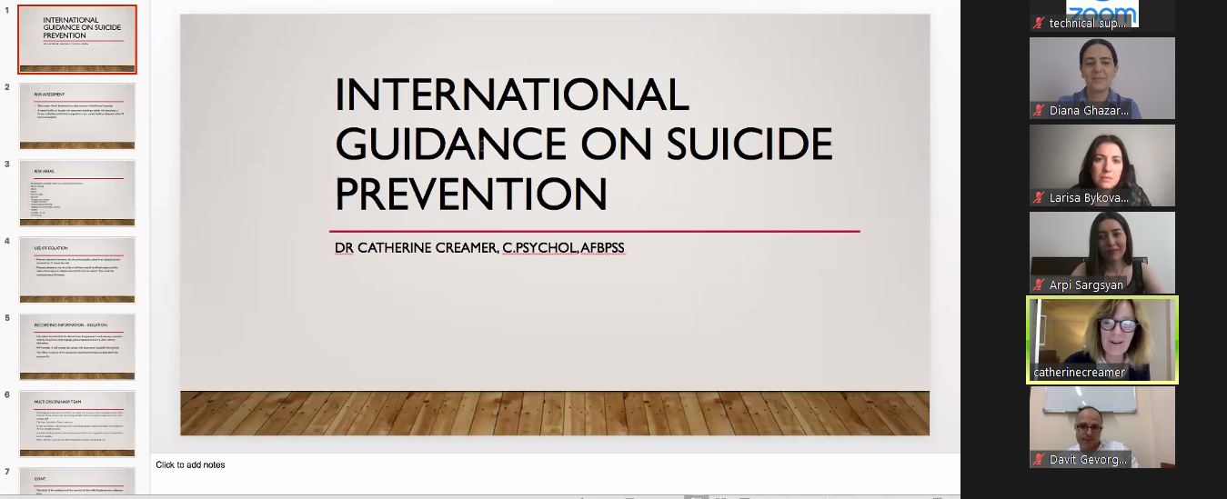 Tool Kit for the Prevention of Suicide and Self-Harm Behaviour in Penitentiary Institutions in Armenia