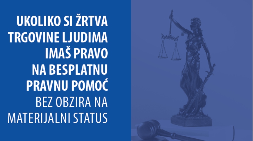 Podizanje svijesti o besplatnoj pravnoj pomoći za žrtve trgovine ljudima u Crnoj Gori