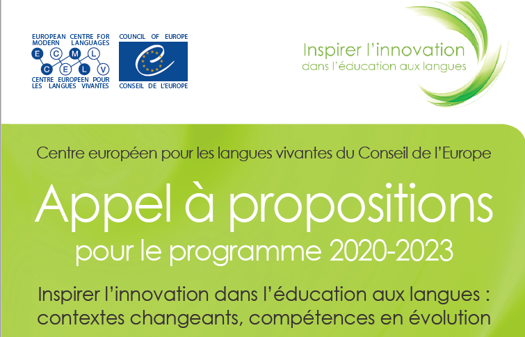 Appel à propositions pour le programme 2020-2023 du CELV «Inspirer l’innovation dans l’éducation aux langues : contextes changeants, compétences en évolution»