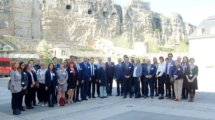 EPA member States representatives, EPA Secretariat, European Institute of Cultural Routes representatives, Neumünster Abbey, Luxembourg