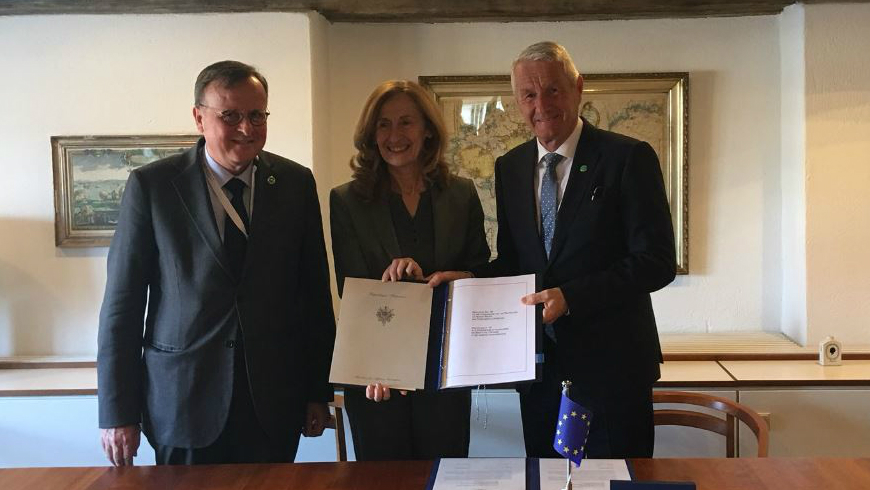 (c) French Ministry of Justice - Ms Nicole BELLOUBET, French Minister of Justice; Thorbjørn Jagland, Secretary General of the Council of Europe