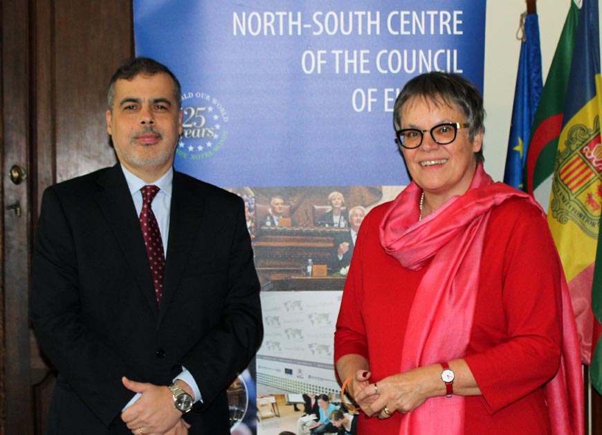 President of the  Parliamentary Assembly of the Council of Europe, Ms Liliane Maury Pasquier & Executive Director of the North-South Centre Mr José Caroço