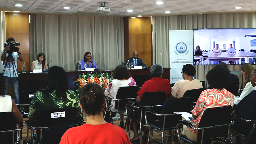 Workshop on the work of the North-South Centre at the Ministry of Foreign Affairs, Cooperation and Regional Integration of Cabo Verde.