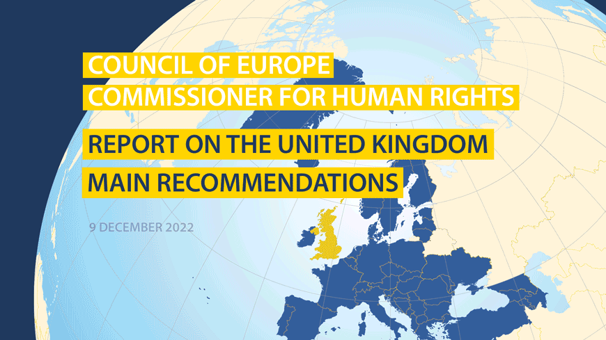 United Kingdom: Commissioner warns against regression on human rights, calls for concrete steps to protect children’s rights and to tackle human rights issues in Northern Ireland