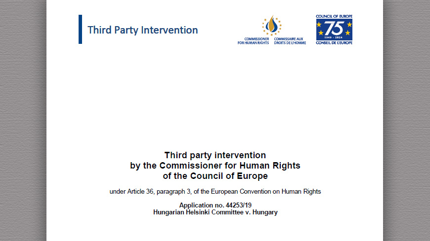 Commissioner O’Flaherty intervenes in a case concerning freedom of expression and association in Hungary