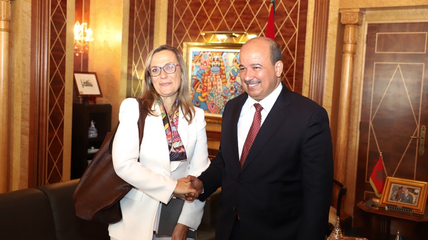 Rencontre entre le Président de la Chambre des Conseillers du Parlement marocain et la Cheffe du Bureau du Conseil de l’Europe au Maroc