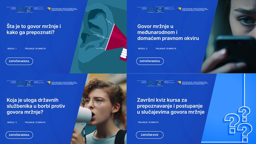 Online course on hate speech now available for civil servants of Bosnia and Herzegovina and as an open source to public