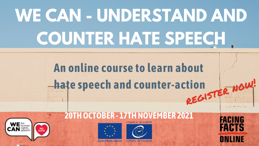 Register to the WE CAN online course on countering hate speech and building  human rights narratives - Inclusion and anti-discrimination