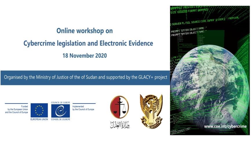 GLACY+: Online Workshop on Cybercrime and Electronic Evidence Legislation in Sudan