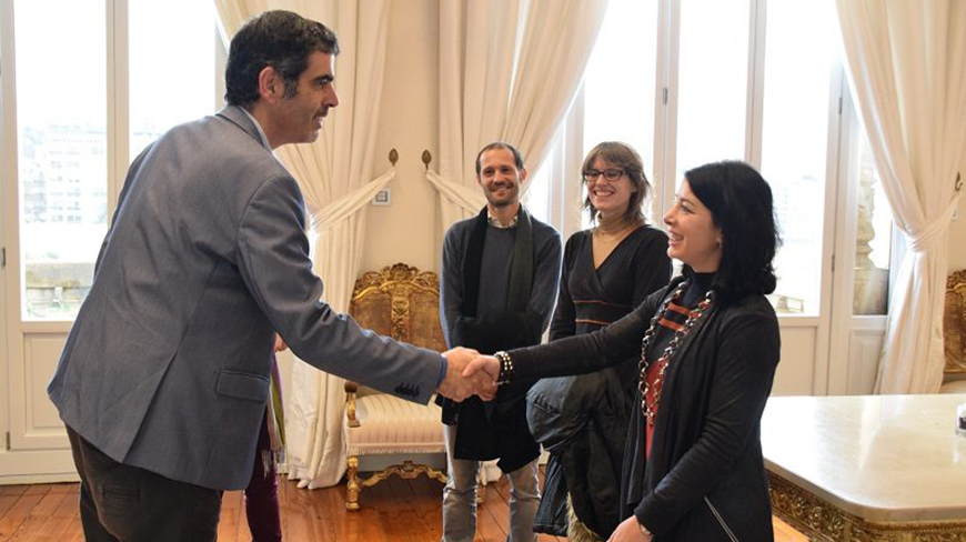 The mayor of Donostia / San Sebastian, Eneko Goia and Ivana d'Alessandro, Intercultural Cities, Council of Europe