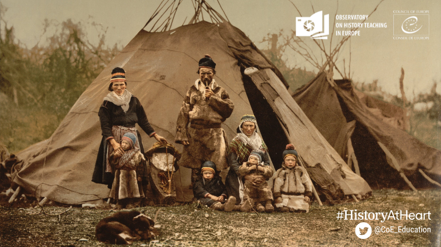 A Sami familly in Norway around the 1900s. United States Library of Congress's Prints and Photographs division under the digital ID ppmsc.06257