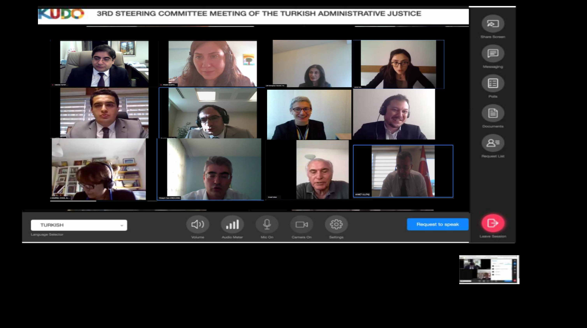 Üçüncü Yürütme Kurulu Toplantısı Çevrimiçi Yapıldı: İdari Yargının Etkinliğinin Artırılması ve Danıştayın Kurumsal Kapasitesinin Güçlendirilmesi AB-AK Ortak Projesi